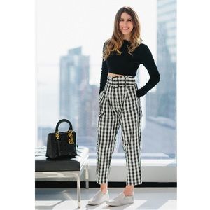 KENDALL + KYLIE Gingham Trousers